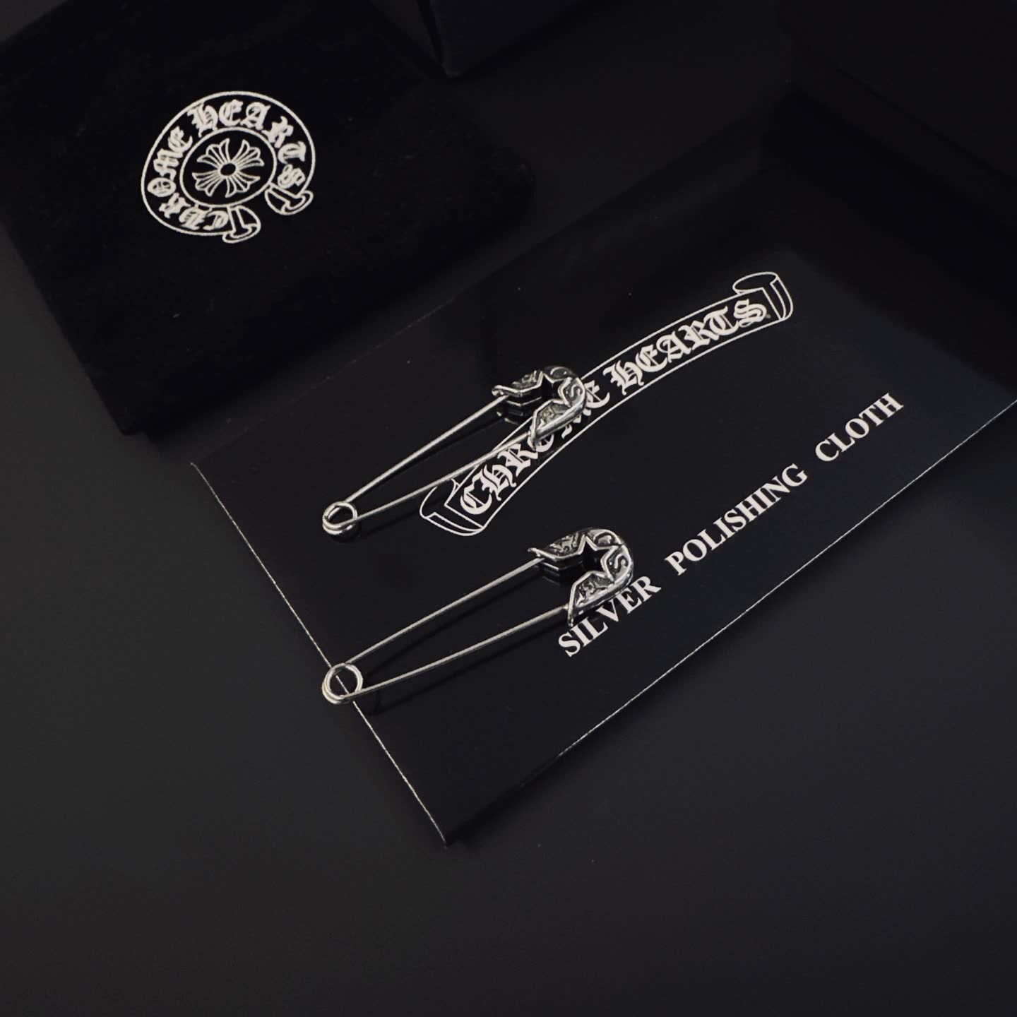 Chrome Hearts Silver Safety Pins